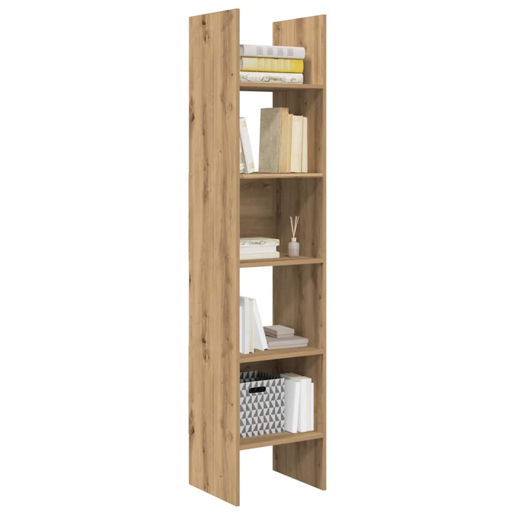 Vidaxl boekenkast 5-laags 40 x 35 x 180 cm bewerkt hout artisan eiken