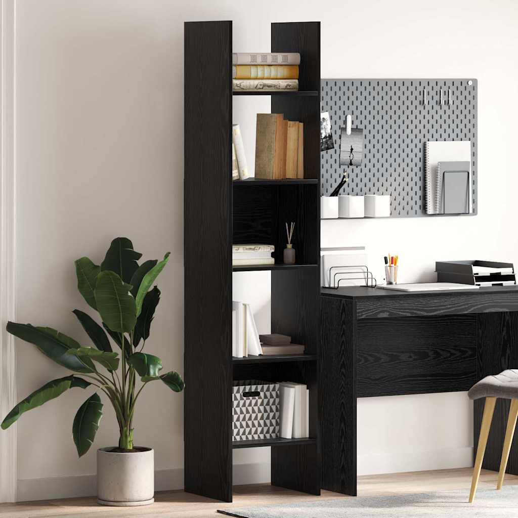 Vidaxl boekenkast 5-laags 40 x 35 x 180 cm bewerkt hout zwart eiken