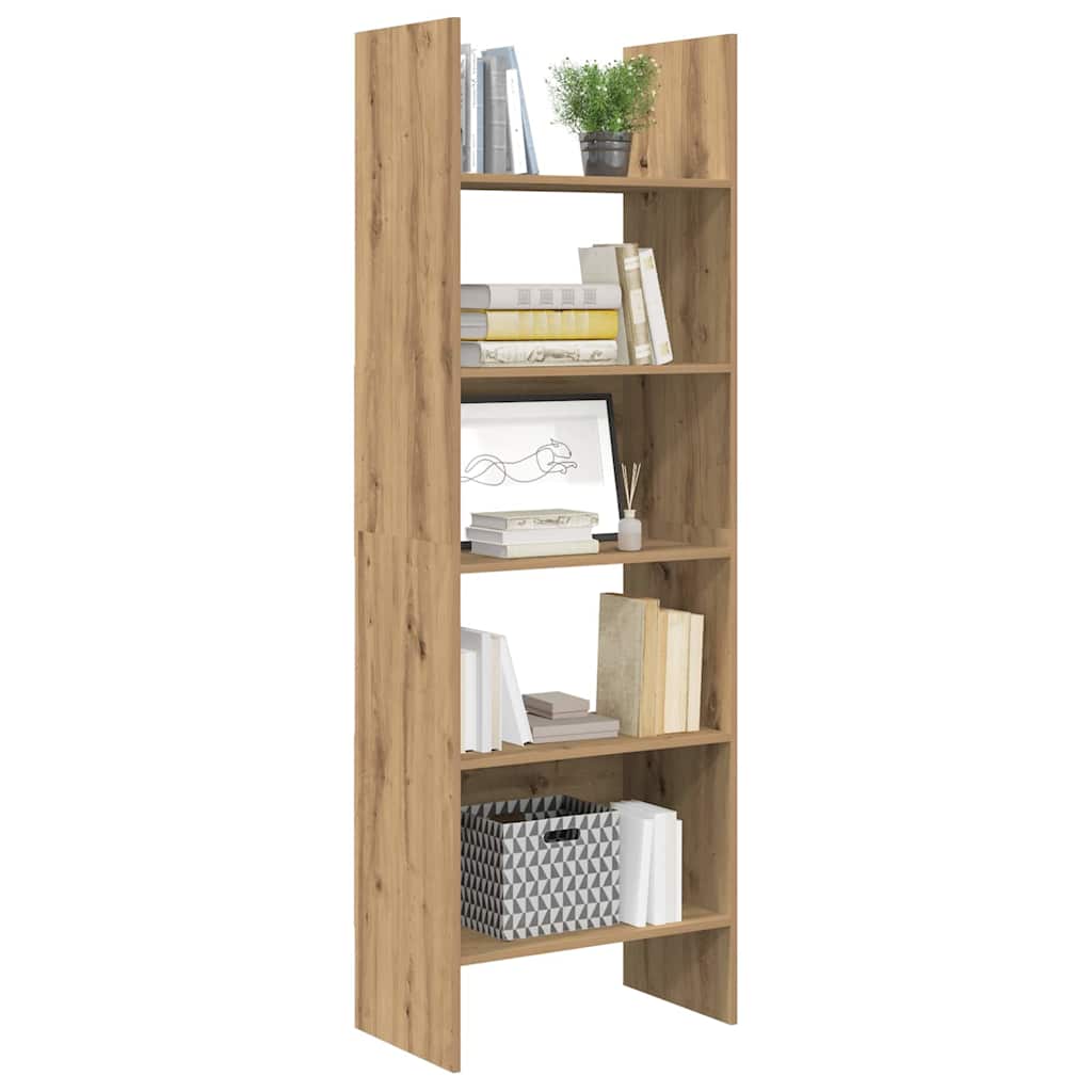 Vidaxl boekenkast 5-laags 60 x 35 x 180 cm bewerkt hout artisan eiken