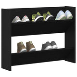 Vidaxl schoenenkast 82 x 18 x 60 cm bewerkt hout zwart eiken