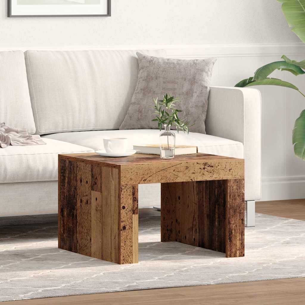 Vidaxl salontafel oudhout 50 x 50 x 35 cm bewerkt hout
