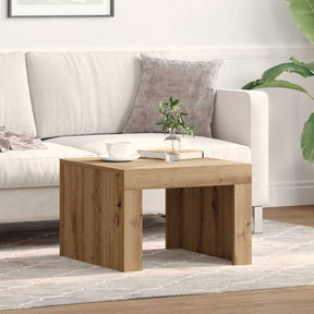 Vidaxl salontafel artisan eiken 50 x 50 x 35 cm bewerkt hout