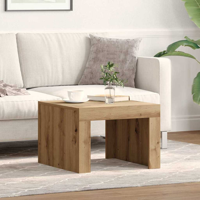 Vidaxl salontafel artisan eiken 50 x 50 x 35 cm bewerkt hout