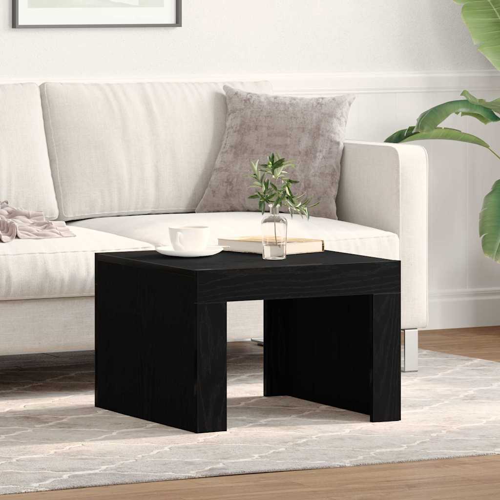 Vidaxl salontafel zwart eiken 50 x 50 x 35 cm bewerkt hout