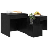 Vidaxl salontafel 3 st zwart eiken 45 x 45 x 45 cm bewerkt hout