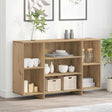 Vidaxl dressoir artisan eiken 120 x 30 x 75 cm bewerkt hout