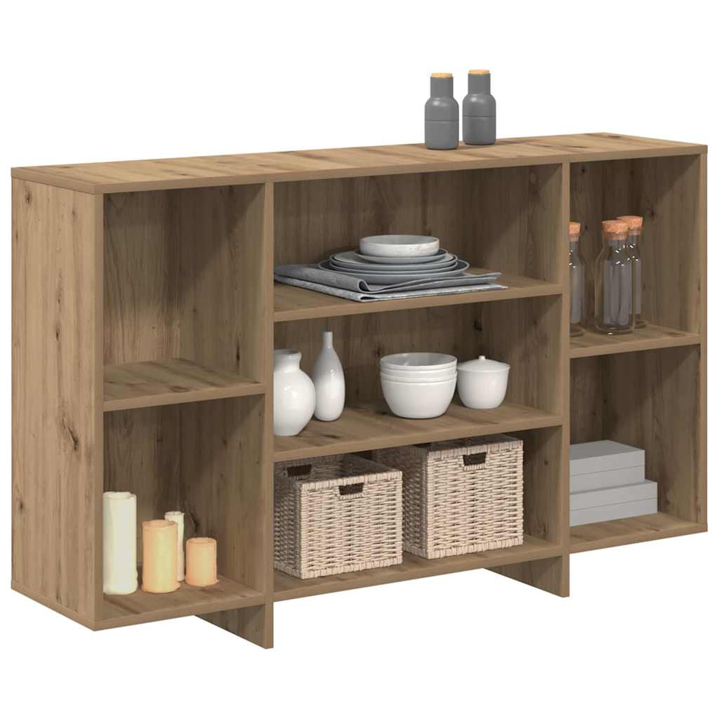 Vidaxl dressoir artisan eiken 120 x 30 x 75 cm bewerkt hout