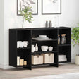 Vidaxl dressoir zwart eiken 120 x 30 x 75 cm bewerkt hout