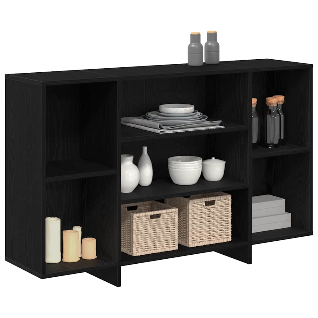 Vidaxl dressoir zwart eiken 120 x 30 x 75 cm bewerkt hout