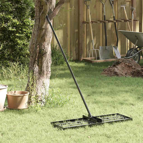 Vidaxl tuinhark zwart 75 x 25 x 200 cm gepoedercoat staal