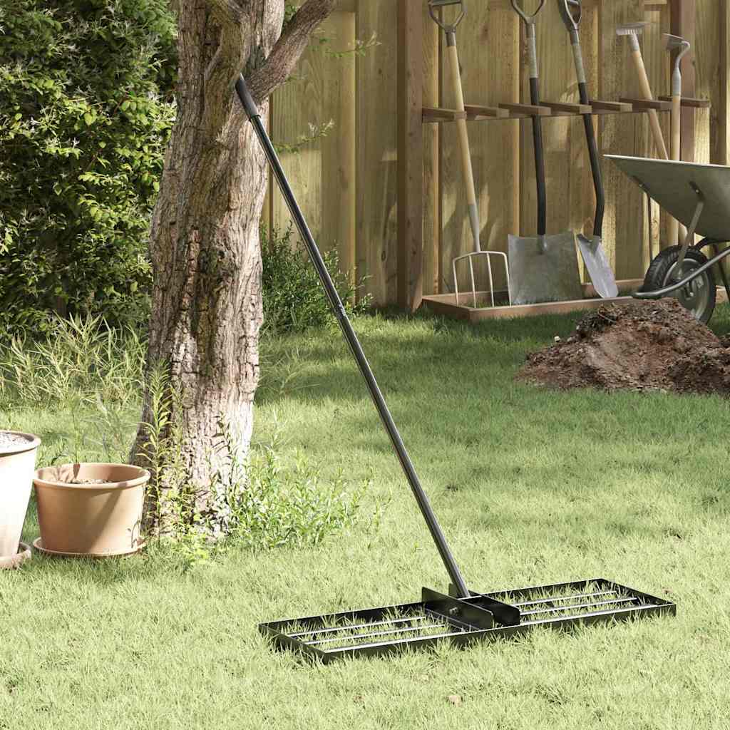 Vidaxl vervangingskop voor tuinhark zwart gepoedercoat staal