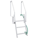 Vidaxl 3-traps steigerladder zilver 58 x 77 x 144 cm aluminium