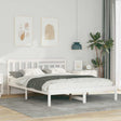 Vidaxl bedframe met hoofdeinde wit 140 x 200 cm massief grenenhout