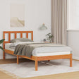 Vidaxl bedframe met hoofdeinde wasbruin 80 x 200 cm massief grenenhout