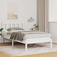 Vidaxl bedframe met hoofdeinde wit 90 x 200 cm massief grenenhout