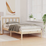 Vidaxl bedframe met hoofdeinde bruin 100 x 200 cm massief grenenhout