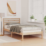 Vidaxl bedframe met hoofdeinde bruin 90 x 200 cm massief grenenhout