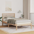 Vidaxl bedframe met hoofdeinde bruin 100 x 200 cm massief grenenhout