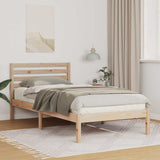 Vidaxl bedframe met hoofdeinde bruin 100 x 200 cm massief grenenhout