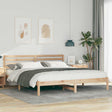 Vidaxl bedframe met hoofdeinde bruin 200 x 200 cm massief grenenhout