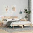 Vidaxl bedframe met hoofdeinde bruin 150 x 200 cm massief grenenhout