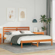 Vidaxl bedframe wasbruin 150 x 200 cm massief grenenhout