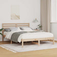 Vidaxl bedframe met hoofdeinde bruin 120 x 190 cm massief grenenhout