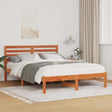 Vidaxl bedframe wasbruin 140 x 190 cm massief grenenhout