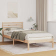 Vidaxl bedframe met hoofdeinde bruin 80 x 220 cm massief grenenhout