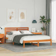 Vidaxl bedframe wasbruin 140 x 220 cm massief grenenhout
