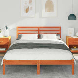 Vidaxl bedframe wasbruin 140 x 220 cm massief grenenhout