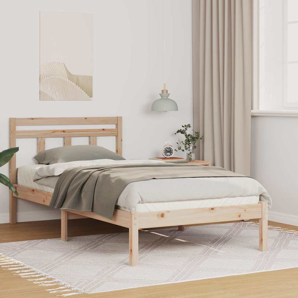 Vidaxl bedframe bruin 80 x 200 cm massief grenenhout