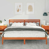 Vidaxl bedframe bruin 200 x 200 cm massief grenenhout