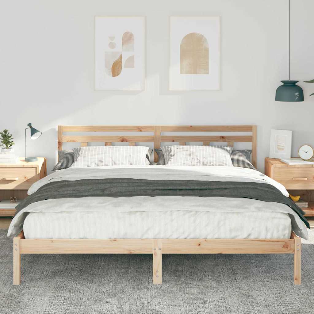 Vidaxl bedframe bruin 180 x 200 cm massief grenenhout