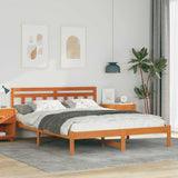 Vidaxl bedframe bruin 150 x 200 cm massief grenenhout