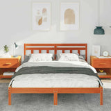 Vidaxl bedframe bruin 150 x 200 cm massief grenenhout