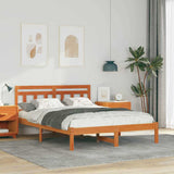 Vidaxl bedframe bruin 140 x 190 cm massief grenenhout