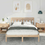 Vidaxl bedframe bruin 135 x 190 cm massief grenenhout