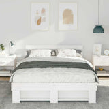 Vidaxl bedframe met hoofdeinde wit 160 x 200 cm massief grenenhout