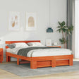 Vidaxl bedframe wasbruin 160 x 200 cm massief grenenhout