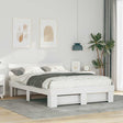 Vidaxl bedframe met hoofdeinde wit 150 x 200 cm massief grenenhout