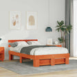 Vidaxl bedframe wasbruin 140 x 190 cm massief grenenhout