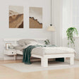 Vidaxl bedframe met hoofdeinde wit 80 x 200 cm massief grenenhout
