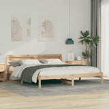 Vidaxl bedframe met hoofdeinde bruin 180 x 200 cm massief grenenhout