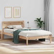 Vidaxl bedframe met hoofdeinde bruin 100 x 200 cm massief grenenhout