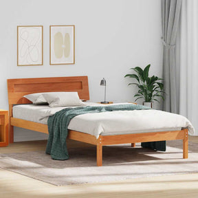 Vidaxl bedframe wasbruin 100 x 200 cm massief grenenhout