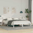 Vidaxl bedframe met hoofdeinde wit 140 x 200 cm massief grenenhout