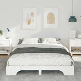 Vidaxl bedframe wit 140 x 210 cm massief grenenhout