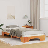 Vidaxl bedframe bruin 90 x 220 cm massief grenenhout