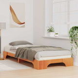 Vidaxl bedframe bruin 90 x 220 cm massief grenenhout